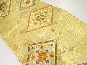 菱華紋に宝尽くし模様織出し袋帯